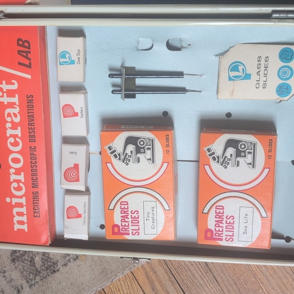 Porter Microcraft Microscope Lab Box with Blue Design - Picture 3 of 9